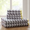 Vynxaria Gray Cotton Jacquard Bath Towel 6 Piece Set - 2 of 4