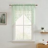 HLC.ME Jolene Floral Rod Pocket Lace Short Cafe Swags for Small Windows, Kitchens, and Basement Windows - Set of 2 - 3 of 4