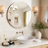 Gold Round Mirror, Large Circle Bathroom Mirror for Over Sink, Gold Metal Frame Round Wall Mirror, Circle Mirrors for Wall - 3 of 4