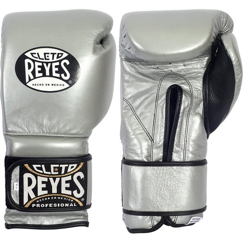 Cleto Reyes Hook And Loop Leather Training Boxing Gloves - Silver : Target