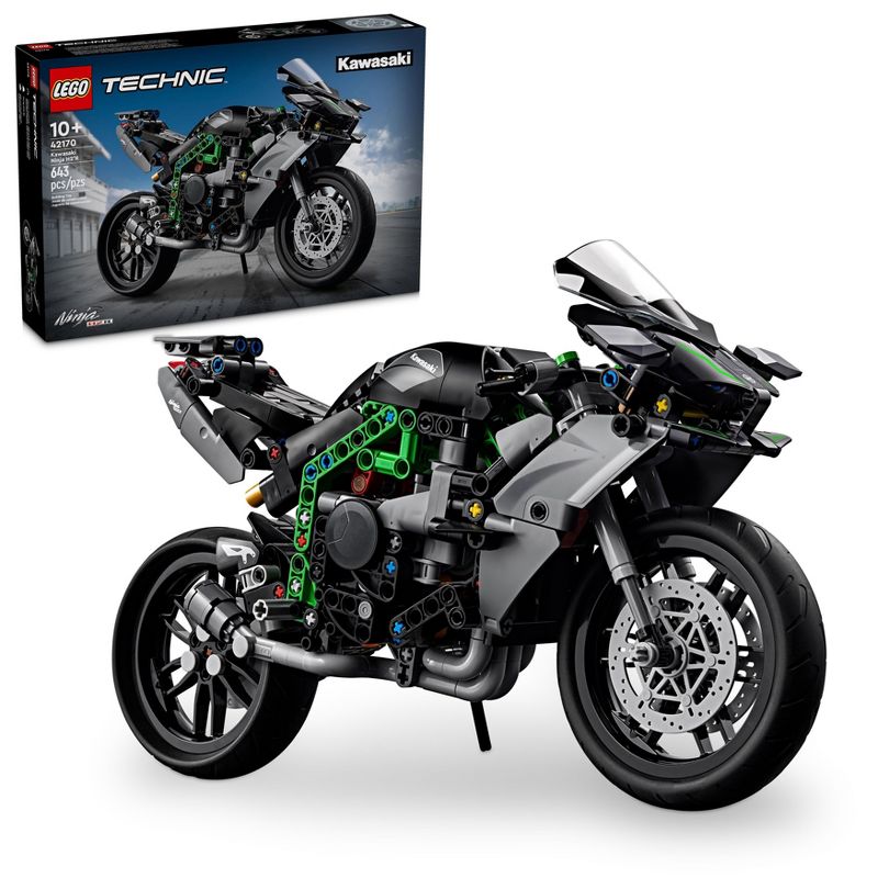 LEGO Technic Kawasaki Ninja H2R Motorcycle Toy, Kids Room D&#233;cor, 42170, 1 of 8