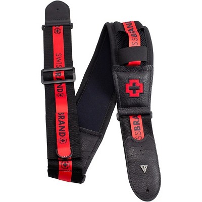 2.5” Red Baseball Leather Guitar Strap - Perris Leathers