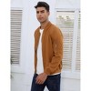 Men's Bomber Jackets Faux Suede Lightweight Flight Jacket Zip Up Active Coat Brown M - 3 of 4