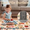 Modern Washable Area Rug for Living Room, Vintage Floral Floor Rug with Non Slip Backing, Low Pile Resistant Carpet for Home, - 4 of 4
