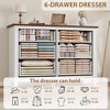 6 Dresser for Bedroom, 47" Wide Drawer Dresser with Storage Freestanding, Wooden Closet Storage Chest for Living Room, Bedroom, Entryway - 4 of 4