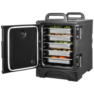 VEVOR Insulated Food Pan Carrier, 81 Qt Hot Box for Catering, Food Box Carrier with Double Buckles, Front Loading Food Warmer with Handles - 1 of 4