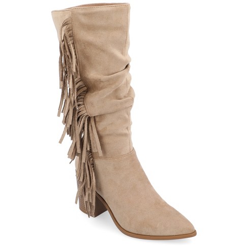 Taupe wide hot sale calf boots