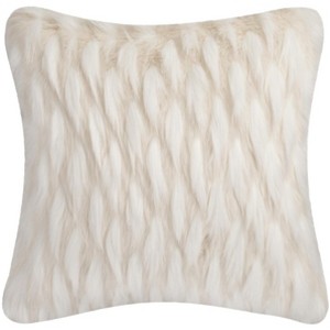 Luxe Feather Pillow - White - 20"X20" - Safavieh - 1 of 2