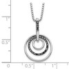 Black Bow Jewelry Black Diamond Triple Circle Necklace in Rhodium Plated Sterling Silver - 4 of 4
