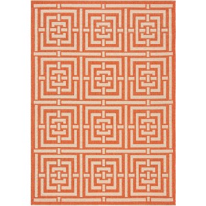 Courtyard CY6937 UV & Stain Resistant Non-Shedding Power Loomed Indoor/Outdoor Rugs - Safavieh - 1 of 4