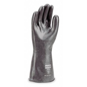 Honeywell North  Chemical Resistant Glove,32 mil,Sz 9,PR B324R/9 - 1 of 3