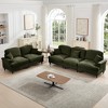 AENKYO Oversized Modular Sofa Set with Removable Ruffles & Ottoman, Large Seater, Deep Seat Corner Sofa with Chenille Fabric for Office, Living Room - 3 of 4