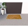 HomeRoots 18" X 30" Brown Coir Outdoor Door Mat - 2 of 4