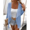 Lightweight Crochet Cardigan Sweater Rib Knit Open Front Sweater Coats - 2 of 4