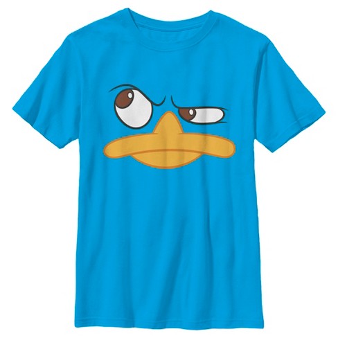 Boy s Phineas Ferb Phineas And Ferb Perry The Platypus Face T