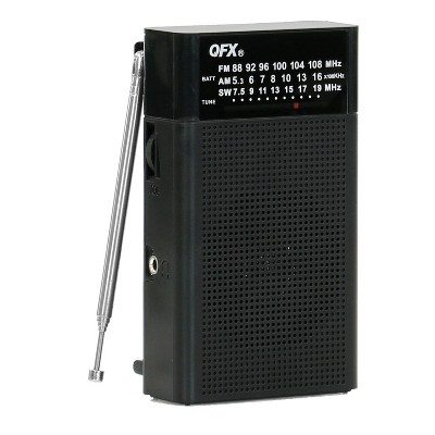 QFX® AM/FM/Shortwave 3-Band Radio in Black