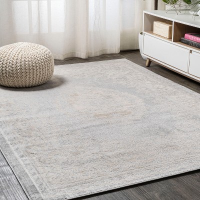 8'x10' Rosalia Cottage Medallion Area Rug, Ivory/gray - Jonathan Y : Target