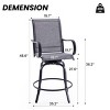 Syemin Patio Seating Sets, wivel Bar Stools Set of 4, Ergonomic Design, All Weather Use for Patio, Balcony and Poolside, Gray, 25.2"*25.2"*48.6" - 2 of 4