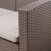GDFStudio Karin Outdoor Polypropylene Wicker 3 Seater 67.7'' W Sofa with Cushions - 3 of 4