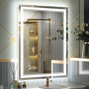 LED Bathroom Mirror Rectangle Mirror With Light Toilet Mirror With Adjustable LED Color Temperatures,Anti-Fog,Wall Mounted Mirror-The Pop Home - 1 of 4