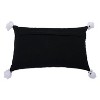 12"x20" Oversize Trick or Treat Ghost Lumbar Throw Pillow Black/Orange/White - Pillow Perfect - 3 of 3