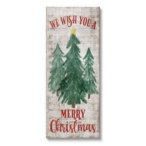 Stupell Industries Merry Christmas Sheet Music, 10'' x 24'' - 1 of 4