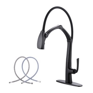 WOWOW 21.9 in. Single Handle Pull Down Sprayer Kitchen Faucet with MagnaTite Docking - 1 of 4