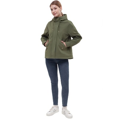 Rokka&Rolla Women's Full Zip Jacket Hooded Windbreaker-Olive, size XX Large — фото 6