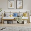 Coucheta Twin Daybed with Trundle, Metal Frame & Steel Slat Support, Multifunctional for Bedroom, Living Room, Guest Room - 4 of 4