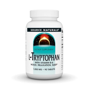 L-Tryptophan with Vitamin B-6 1000 mg by Source Naturals, Inc.  -  90 Tablet - 1 of 3