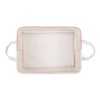 Design Imports Set of 2 Rectangle XL 12.5 x 17.5 x 10.5 Pe Coated Cotton Poly Laundry Bins Stripe Rose: Polyester Laundry Basket - 2 of 4