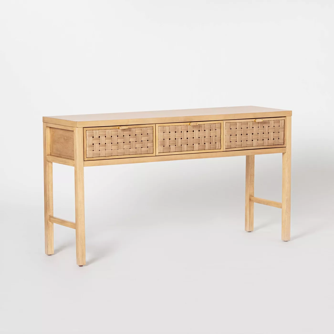 Palmdale Woven Drawer Console Natural - Threshold™ designed with Studio McGee - image 1 of 14