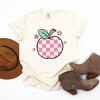 Simply Sage Market Women's Checkered Apple Stars Short Sleeve Garment Dyed Tee - 3 of 4