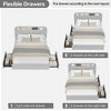 Twin Bed Frame with Storage Headboard, Girls Bed Frame with 2 Drawers - 4 of 4