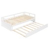 Okak Twin Size Extending Design Daybed with Trundle/Drawers & Safety Rails,Solid Wood Platform Bed Frame for Teens,Adults - 3 of 4