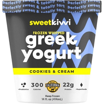 Sweetkiwi Frozen Greek Yogurt Cookies & Cream - 14oz