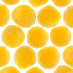 John Bead 2in Yellow Pom Poms for Crafts DIY Art Creative, 50pcs - 1 of 4