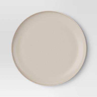 10.5'' Plastic Dinner Plate Cocoa Butter Beige - Room Essentials™