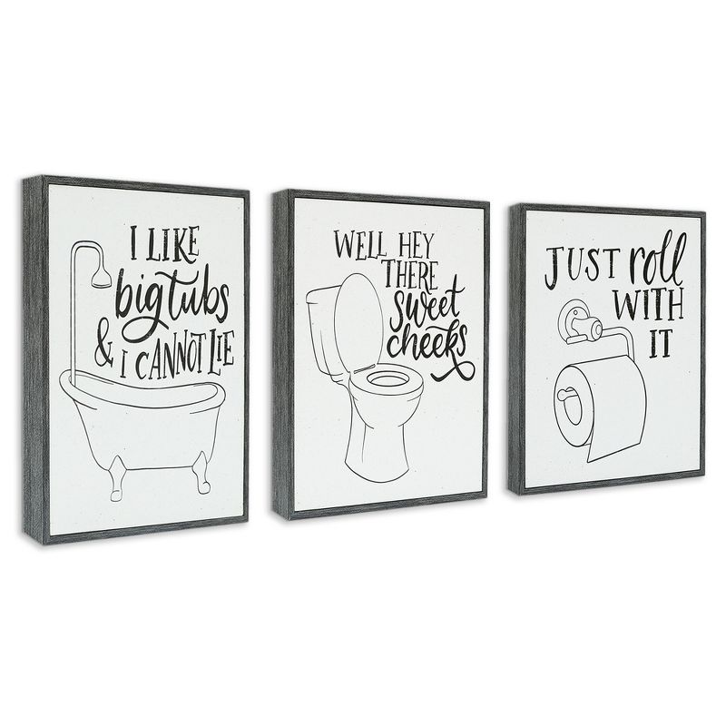 Americanflat Vintage Rustic Bathroom Signs - 2, 3 & 4 X Composite Wood 10" Bathroom Signs For Wall Decor, 6 of 7