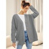 Women's Cardigan Sweaters Open Front Oversized Button V Neck Loose Soft Knit Outwear - 2 of 4