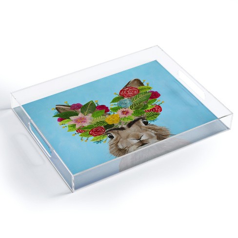 Coco De Paris Frida Kahlo Rabbit Medium Acrylic Tray - Deny Designs ...