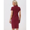 INSPIRE CHIC Women's Short Sleeve Blazer Jacket Pencil Skirt Business Suit Set 2 Pcs - 4 of 4