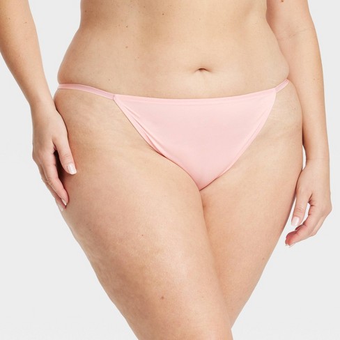 Women's Lace Back Tanga Lingerie Underwear - Auden™ Pink 2X