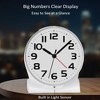 Aoibox Silent Backlight Alarm Clock with Ascending Alarm, Snooze, Easy to Read Large Numbers,No Ticking,Light Sensor,Ideal for Seniors&Vision Impaired - 3 of 4