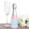 Big Dot of Happiness Dusty Blue Elegantly Simple - Mini Wine & Champagne Bottle Label Stickers - Wedding or Bridal Shower Guest Party Favor Gift 16 Ct - 2 of 4