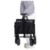 Vynxaria All-in-One Convertible Folding Camping Wagon Cart: Bench Seat, Storage Compartment & Included Dog Tether - 2 of 4