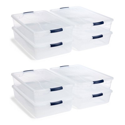 Unique Bargains 12pcs Clear Storage Container with Hinged Lid 40x28mm Plastic Square Craft Box