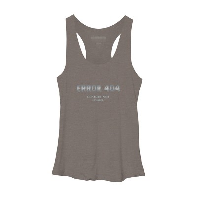 Women's Design By Humans Error 404 Costume not found, Halloween Design By InfaredDesigns Racerback Tank Top