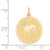 Black Bow Jewelry 14k Yellow Gold Laser Etched Pug Disc Pendant, 19mm - 4 of 4