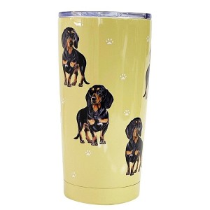 E & S Imports 7.0 Inch Dachshund Black Serengeti Tumbler Hot Or Cold Drinks Tumblers - 1 of 3